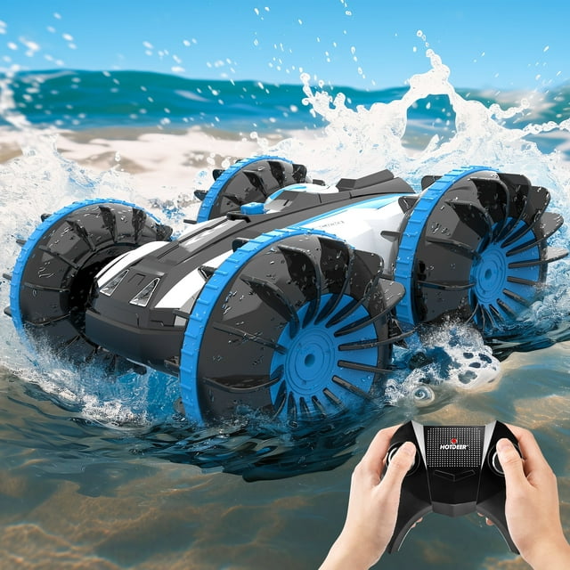 YCFUN Remote Control Cars, RC Boat & Amphibious Toys for Kids Boys Grils 4-8, 4WD Off Road Car YCFUN