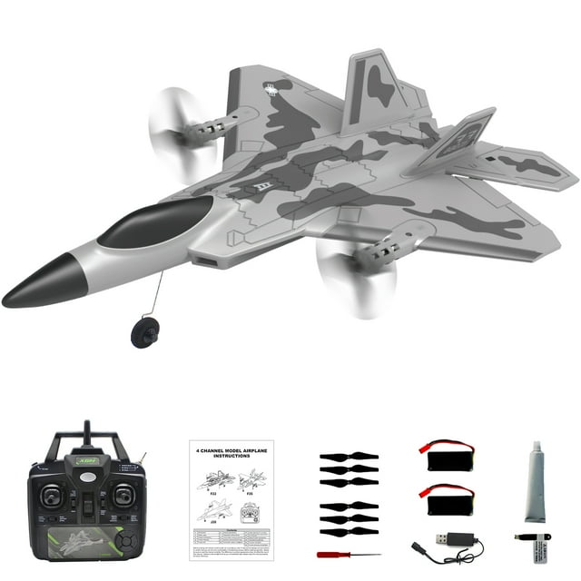 Fisca Remote Control Airplane for Kids and Adults, 4 Channel 3D/6G Mode Stunt Flying Upside Down RC Jet Aircraft, Flying Toys Easy Control for Beginners Fisca