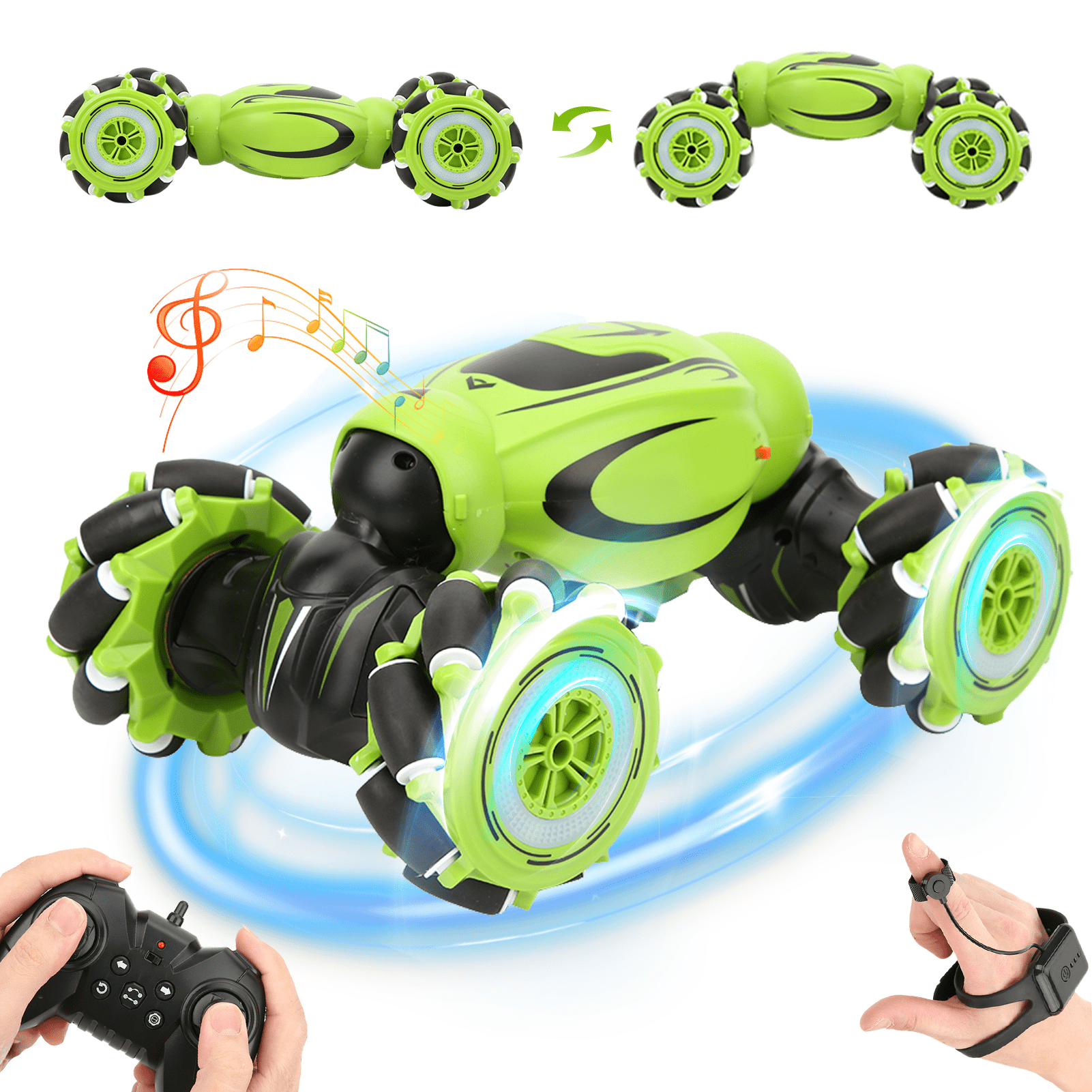 RC Stunt Car Gesture Sensing RC Stunt Car for Boys Girls Kids Aged 3-12 Years Old Remote Control Car 4WD Drift Twist Stunt Car with Sound & Lights FAGINEY