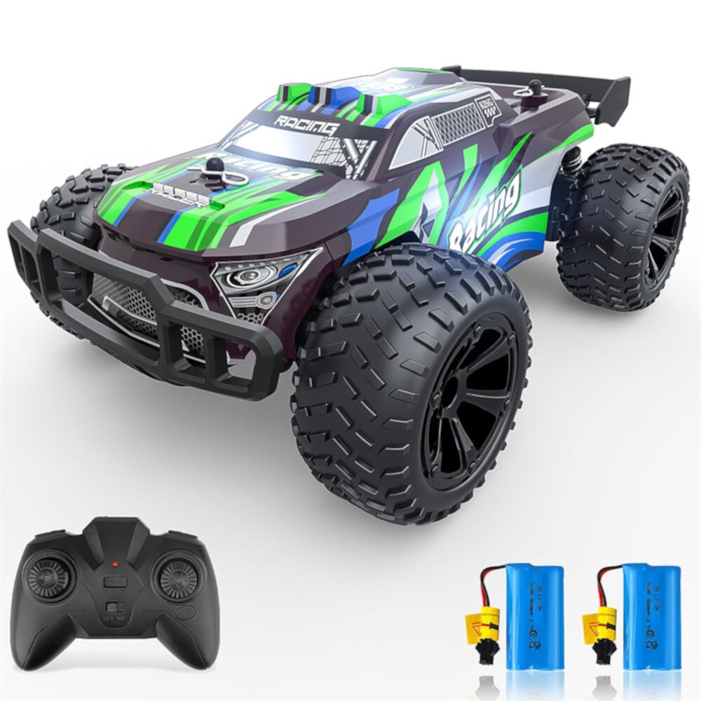 Allaugh High Speed RC Car, Remote Control Car Toy, 1:22 Scale 2WD off-Road RC Racing Car Truck with Headlight for 3-12Y Kids Adults (Green) Allaugh