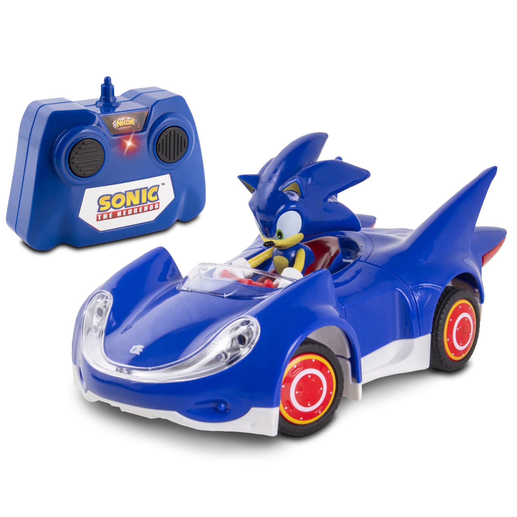 Sonic the Hedgehog & Sega All-Stars Racing RC: 1:28 Scale 2.4GHz Remote Controlled Car, 6.5" Sonic