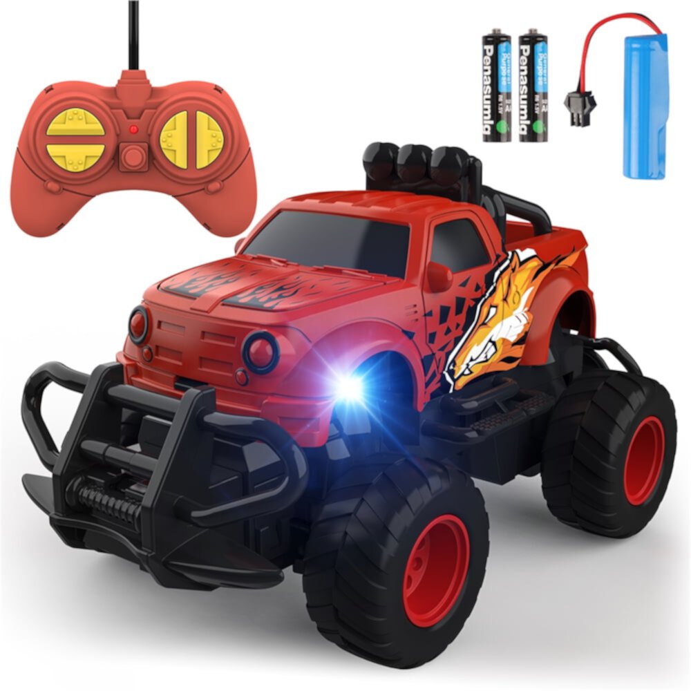 Growsly Remote Control Car for Boys 4-7, 1:43 Scale Mini RC Car for Kids 3-5, Car Toys Truck Xmas Birthday Gifts for Toddlers 3 4 5 6 7 Year Old Boys, Yellow Growsly