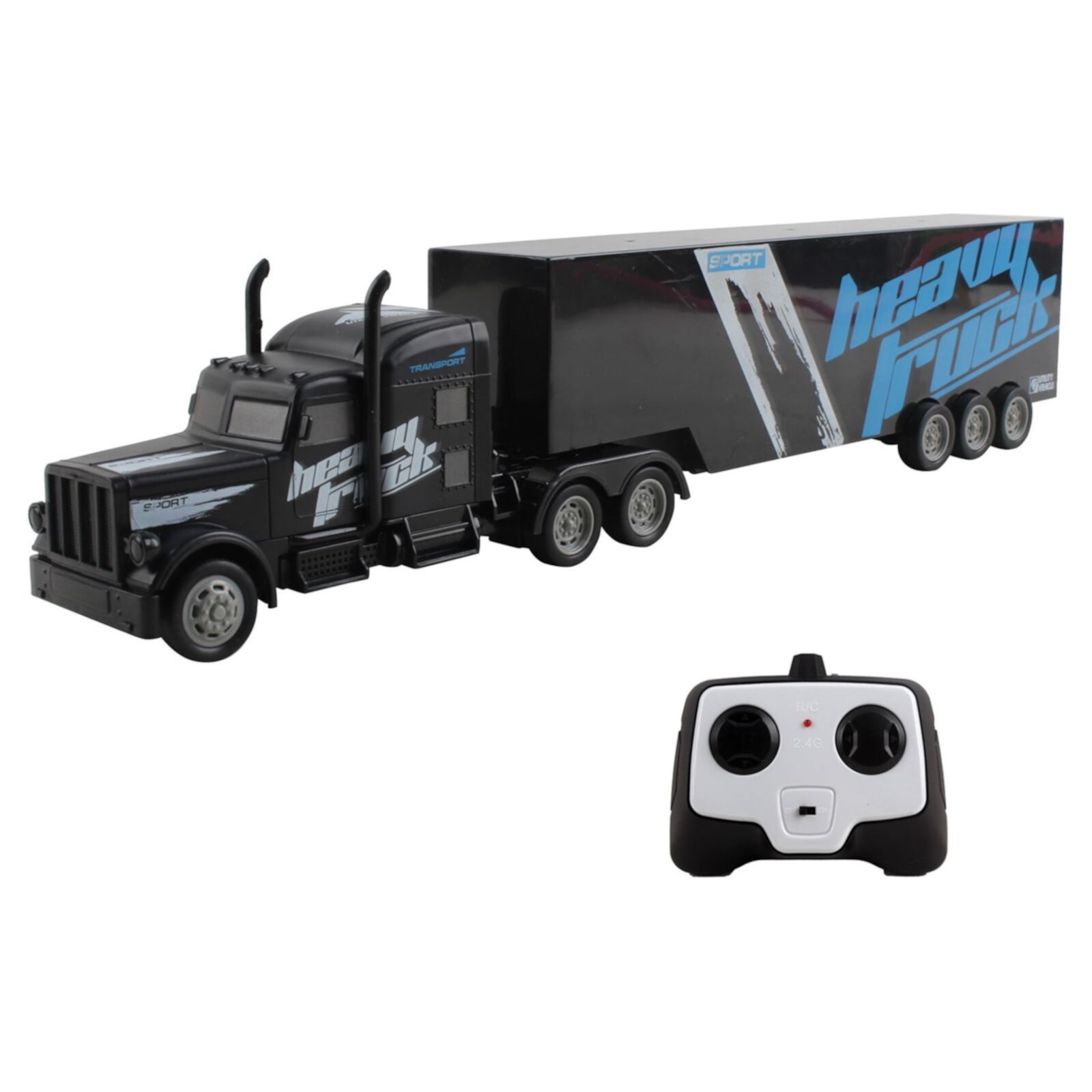 Vokodo RC Semi Truck And Trailer 18 Inch 2.4Ghz Fast Speed 1:16 Scale Electric Hauler Rechargeable Battery Included Remote Control Car Kids Big Rig Toy Vehicle Great Gift For Children Boy Gi Vokodo