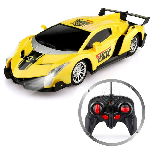 Growsly Lamborghini 1/18 RC Racing Cars Remote Control Sport Racing Hobby Toy Car Gift for Kids 3-12 Years Old, Yellow Growsly