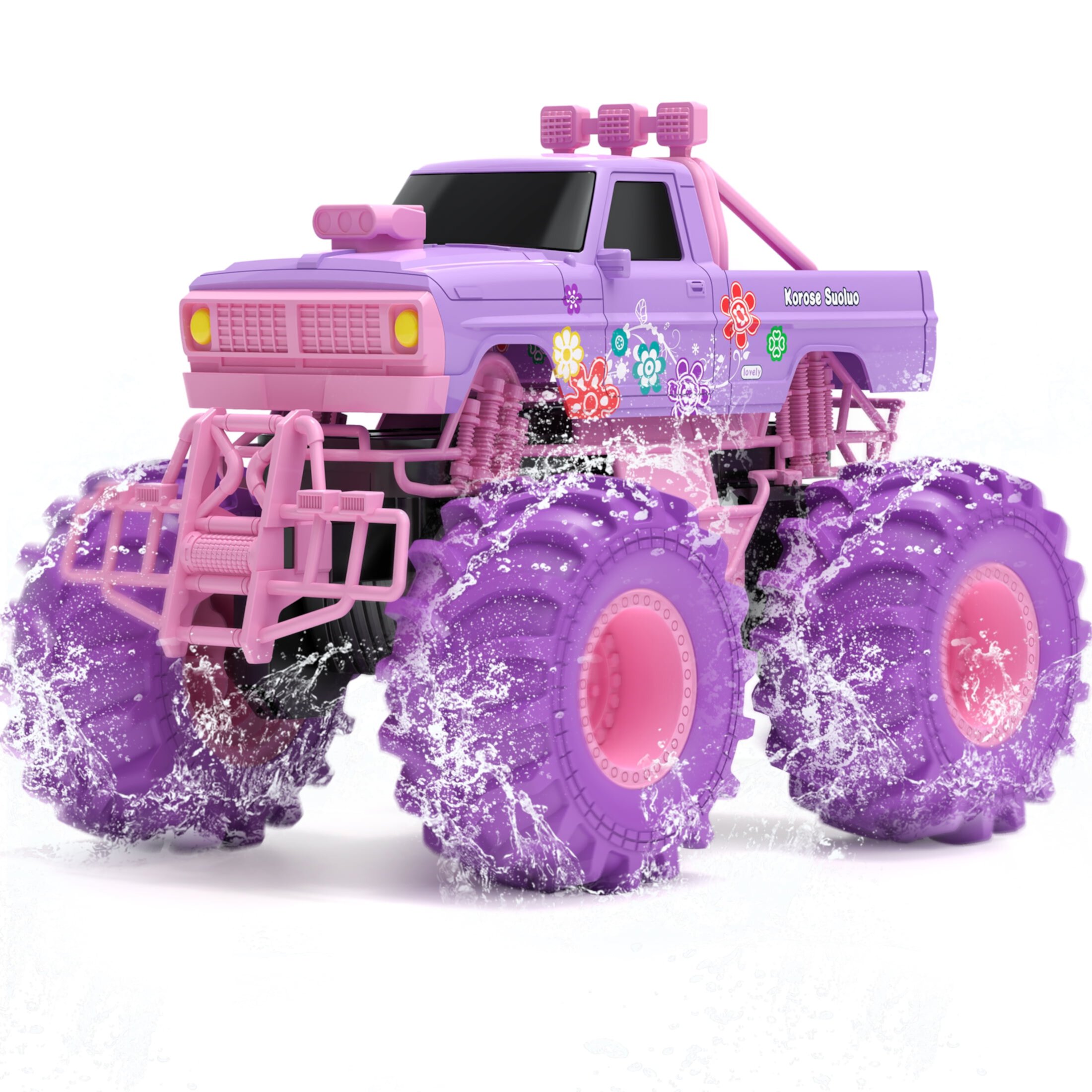 Amphibious Remote Control Car Toys for Boys Girls 2.4GHz 1:16 All Terrain Off-Road RC Car Waterproof RC Monster Truck Kids Pool Toys Remote Control Boat Gifts for Christmas FAGINEY