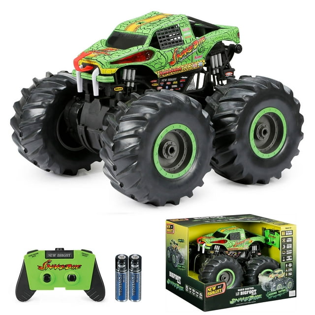 New Bright (1:10) Snake Bite Radio Control Monster Truck with Lights, Sounds and Vapor  61061U Child New Bright