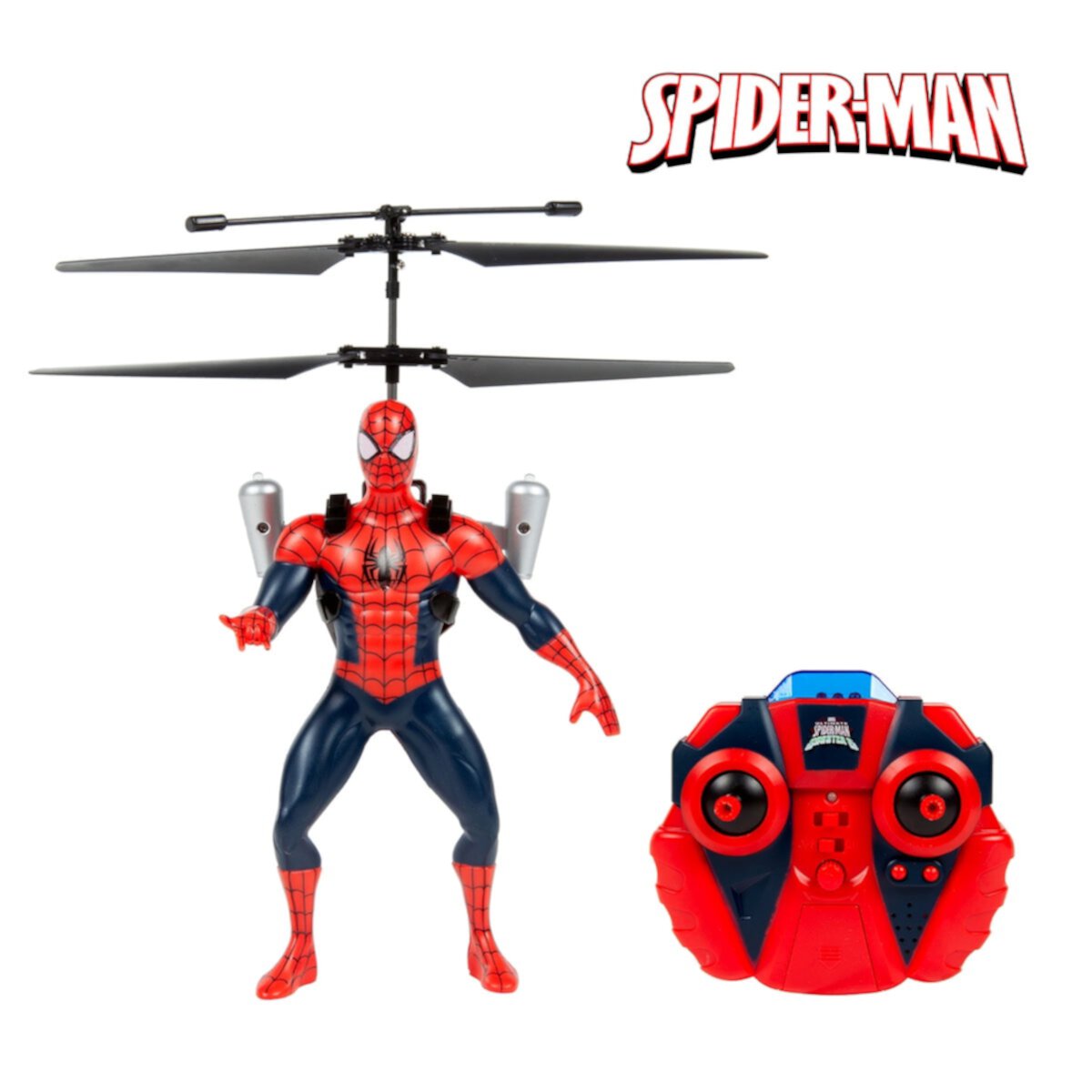 Marvel Spider-Man Flying Figure IR Helicopter for Ages 8+ World Tech Toys