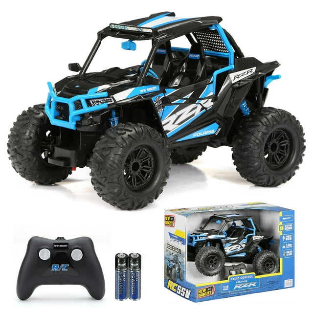 New Bright (1:14) Polaris RZR Battery Radio Control, 2.4GHz USB Blue, 1475U-2B New Bright