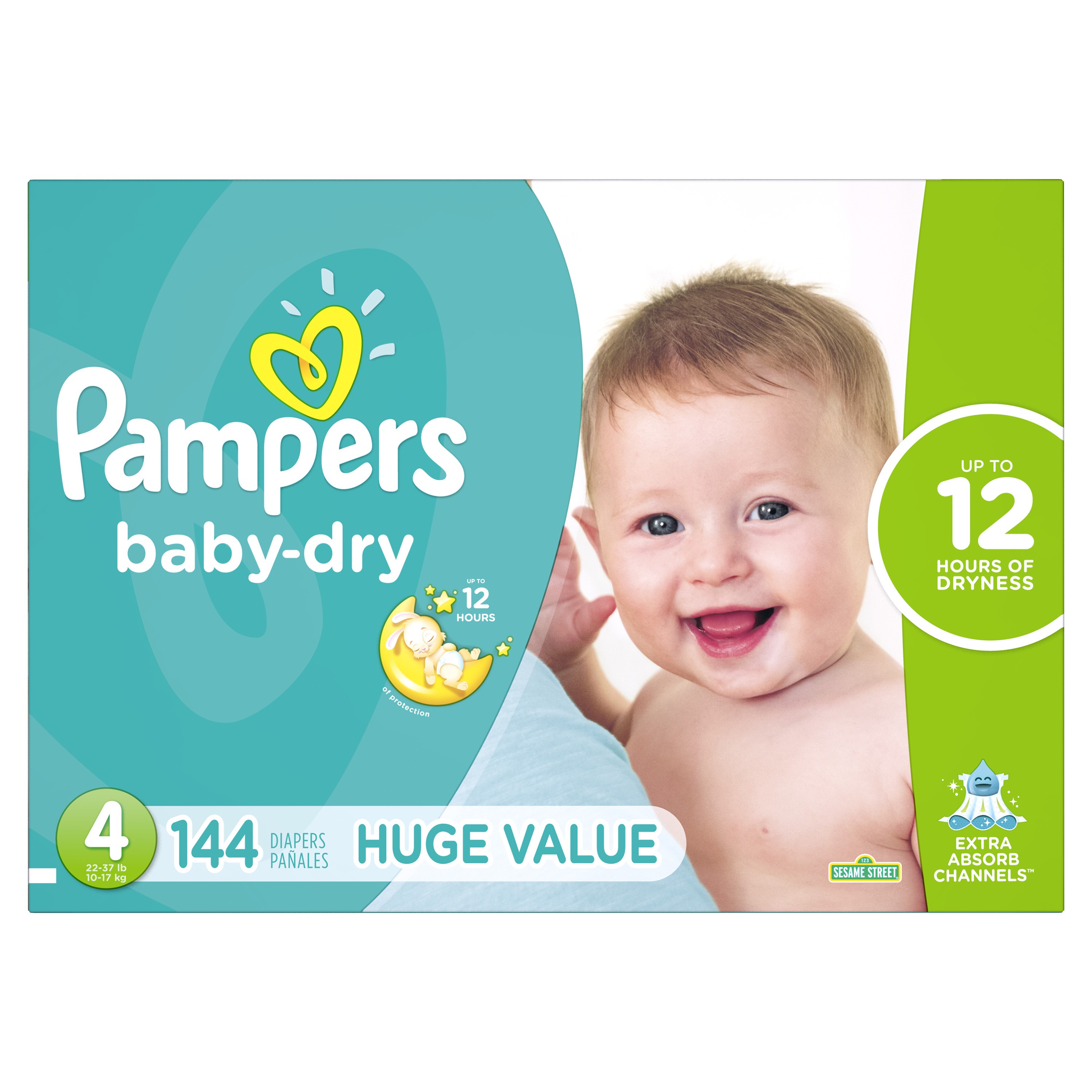 Pampers Baby-Dry Diapers Size 4 144 Count Visit the Pampers Store