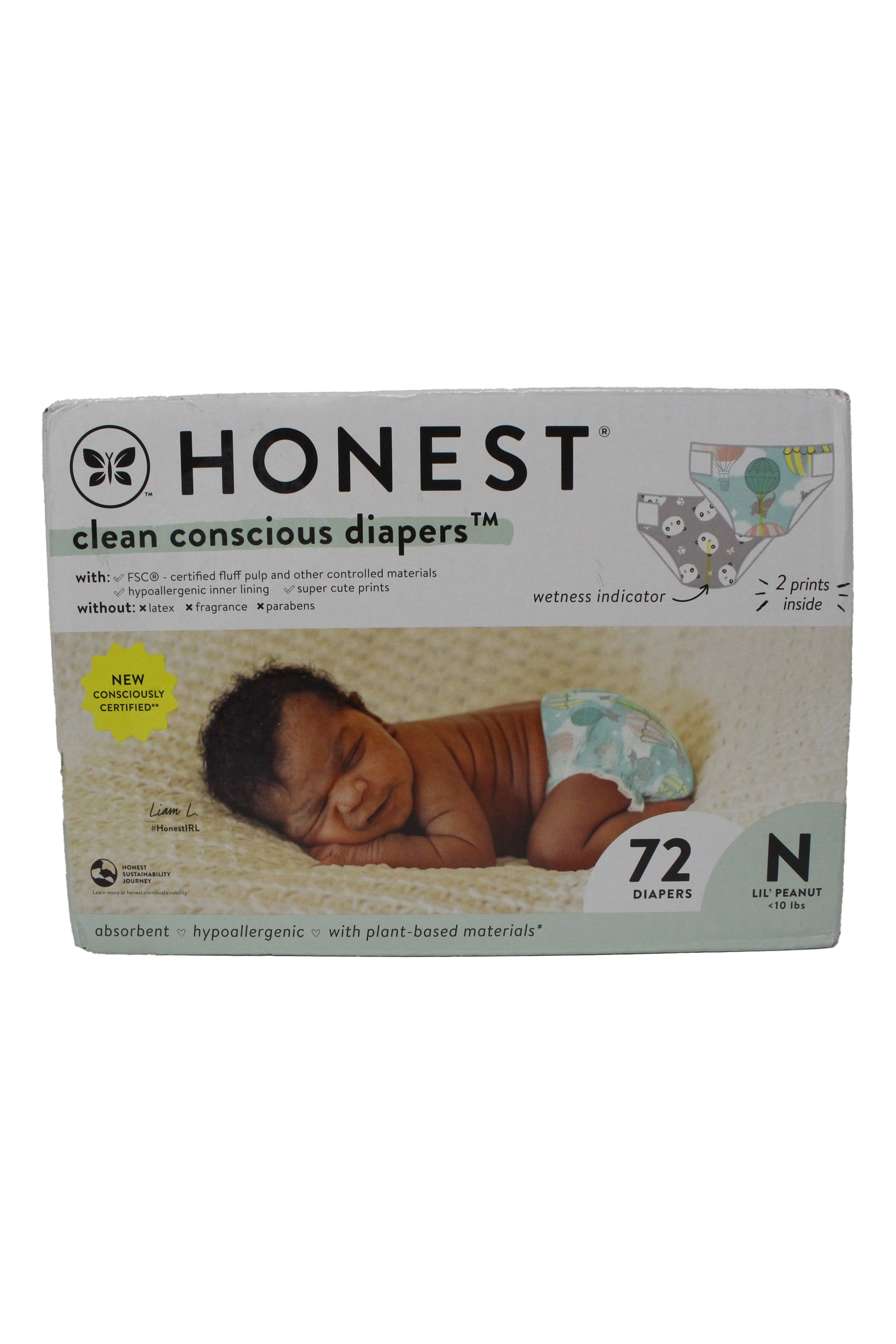 The Honest Company Clean Conscious Diapers, Newborn, 72 Count The Honest Company