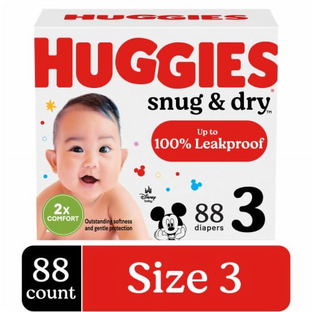 Huggies Snug & Dry Baby Diapers Size 3 (16-28 lbs) - 88 ct Huggies