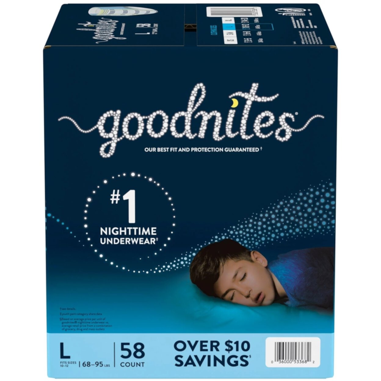 Goodnites Overnight Underwear for Boys, L (68-95 lb.), 58 Ct GoodNites