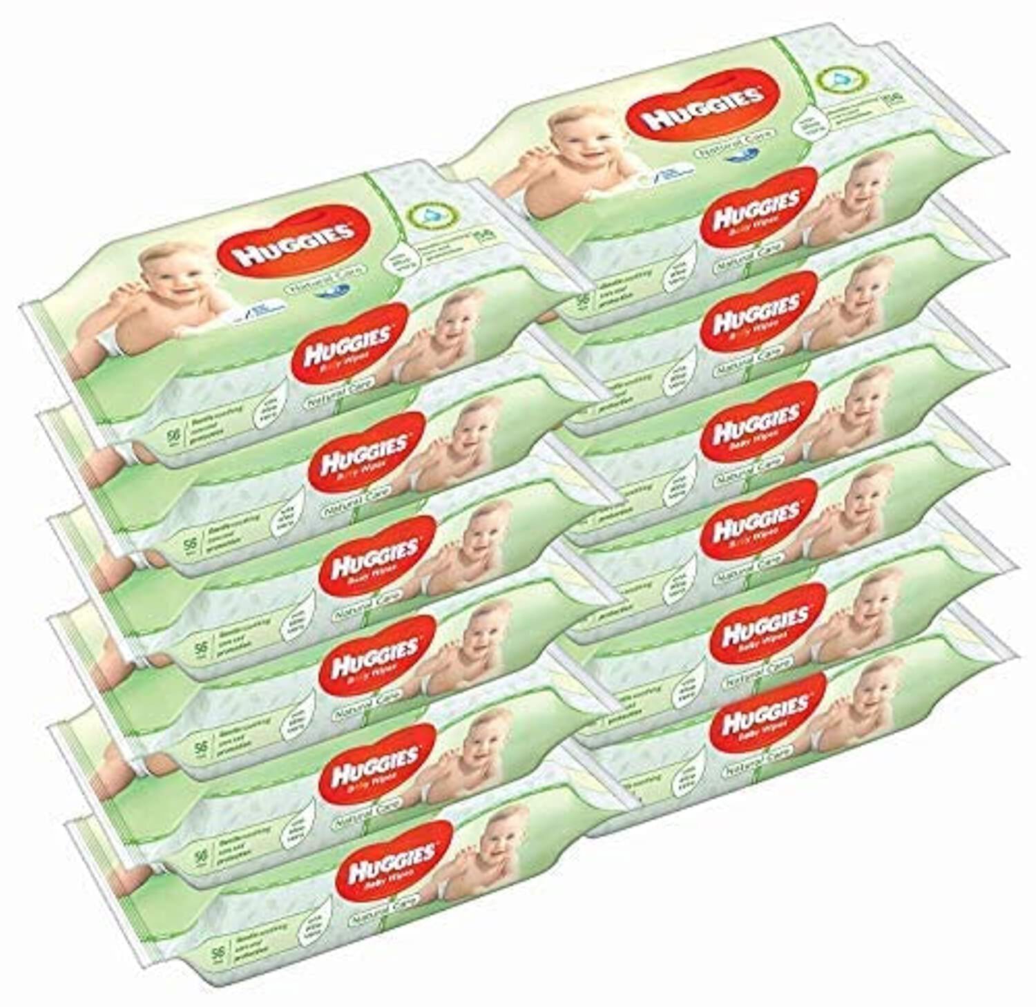 Huggies Baby Wipes Natural Care with Aloe Vera, 56 Count, Pack of 12, Total 672 Wipes RDD17 Huggies