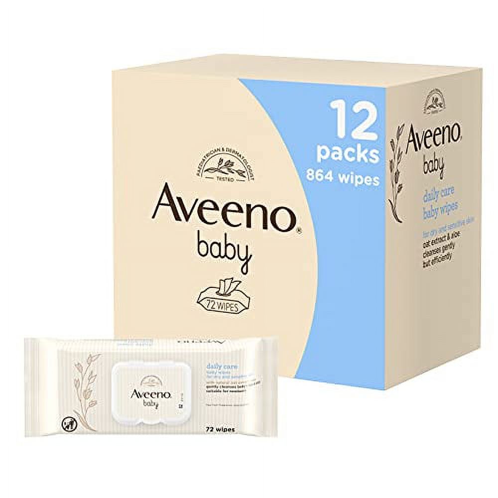 AVEENO Toallitas de Cuidado Diario para Bebés - Limpie Suavemente y de Manera Eficiente - Toallitas para Bebés - Aveeno