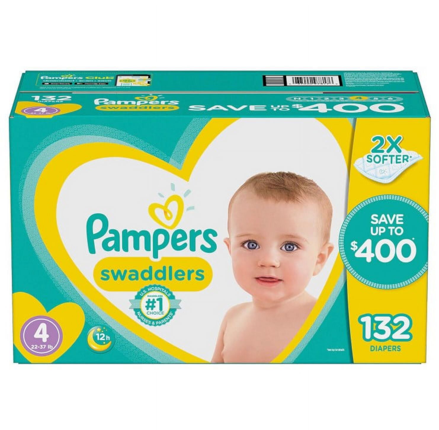 Pampers Swaddlers Diapers, Size 4, 132 Count Visit the Pampers Store