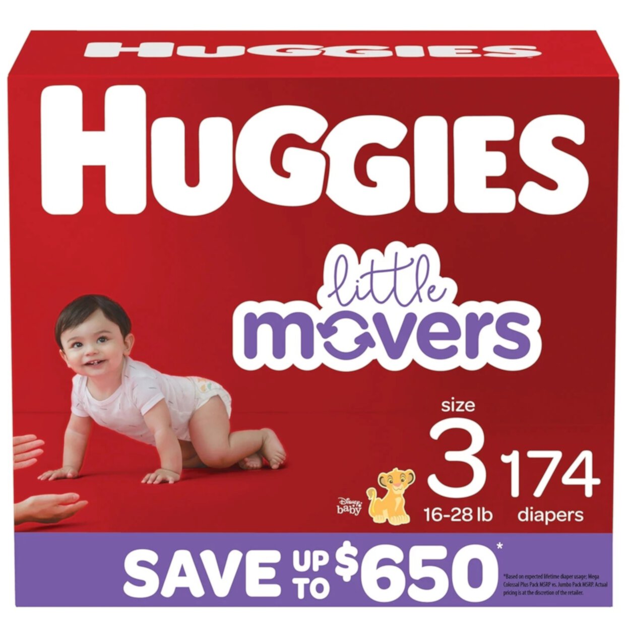 Huggies Little Movers Diapers Size 3 - 16-28 Pounds (174 Count) Huggies