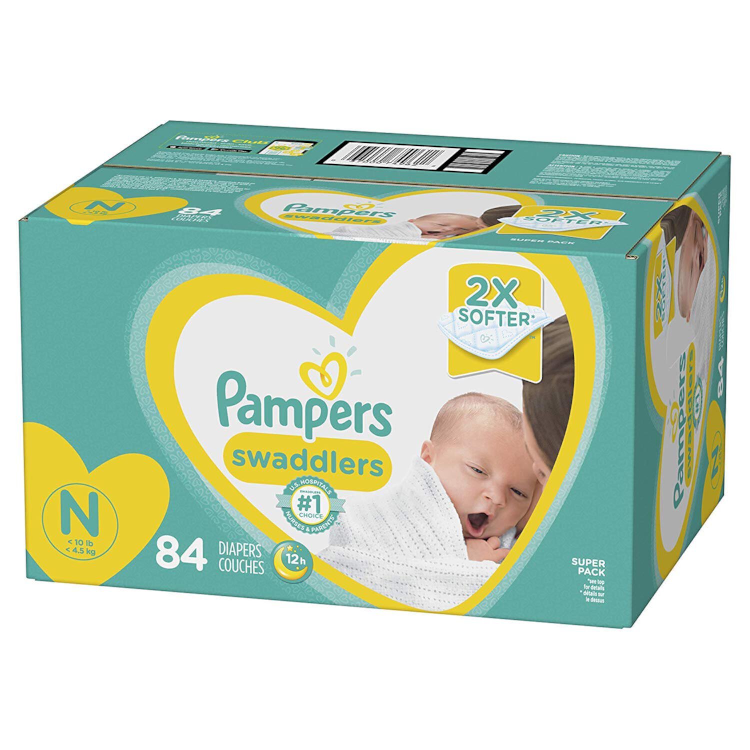 Pampers Swaddlers Diapers Super Pack, NB, 84 Ct Visit the Pampers Store