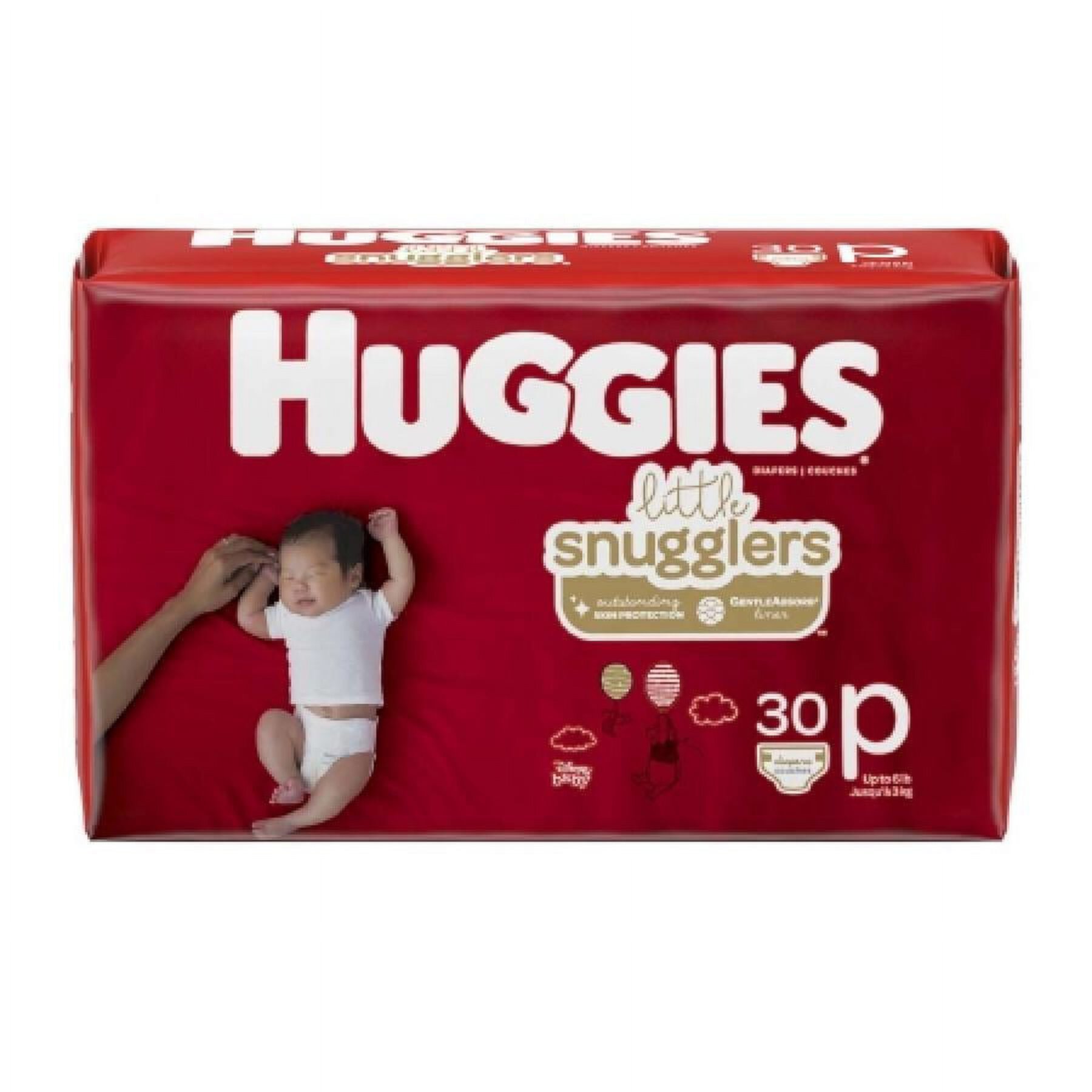 Huggies Little Snugglers Diapers, Preemie (Up to 6 Pounds), 180 Count Huggies