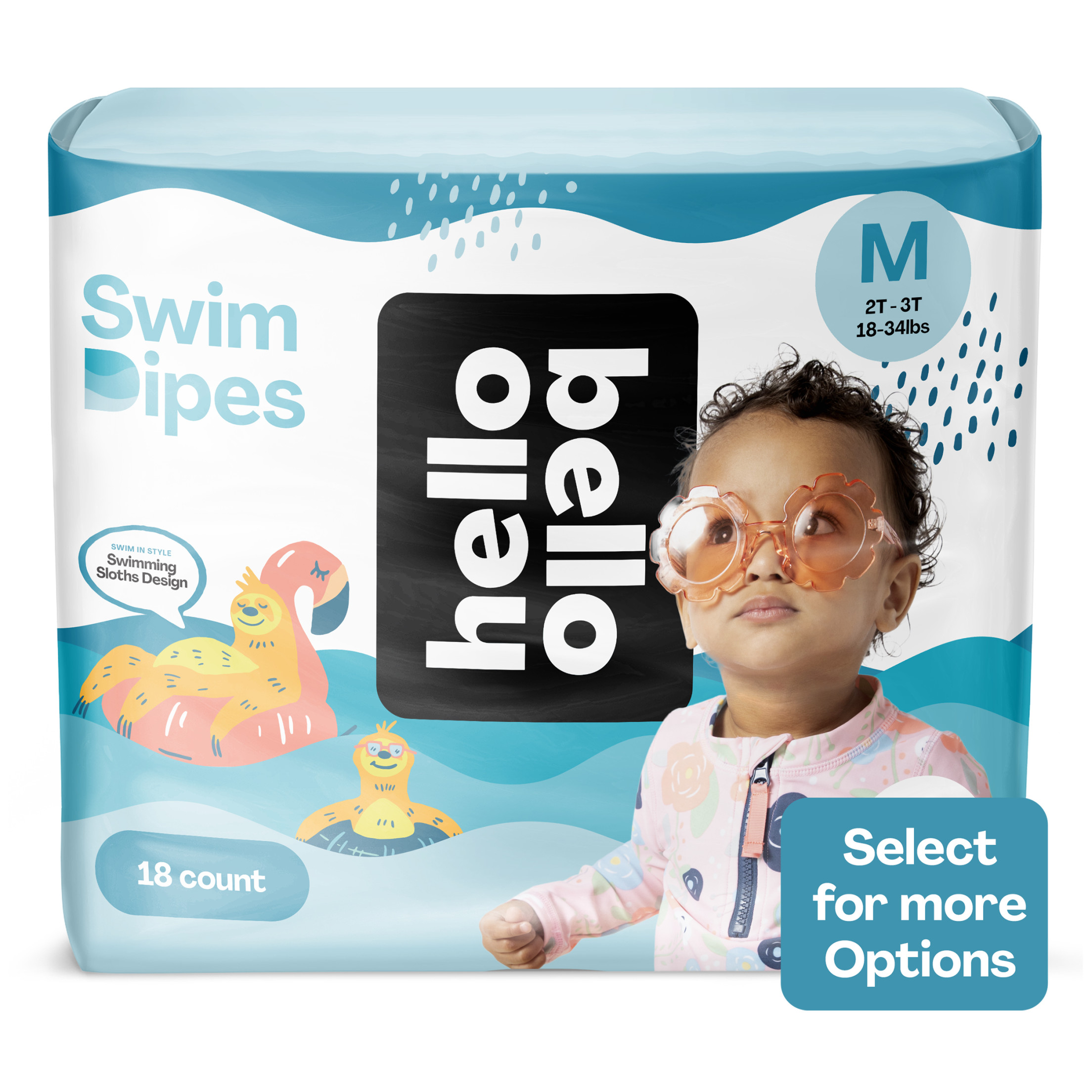 Hello Bello Swim Diapers, Medium (4T/5T) for Toddlers, 18ct Pack (Select for More Options) Hello Bello