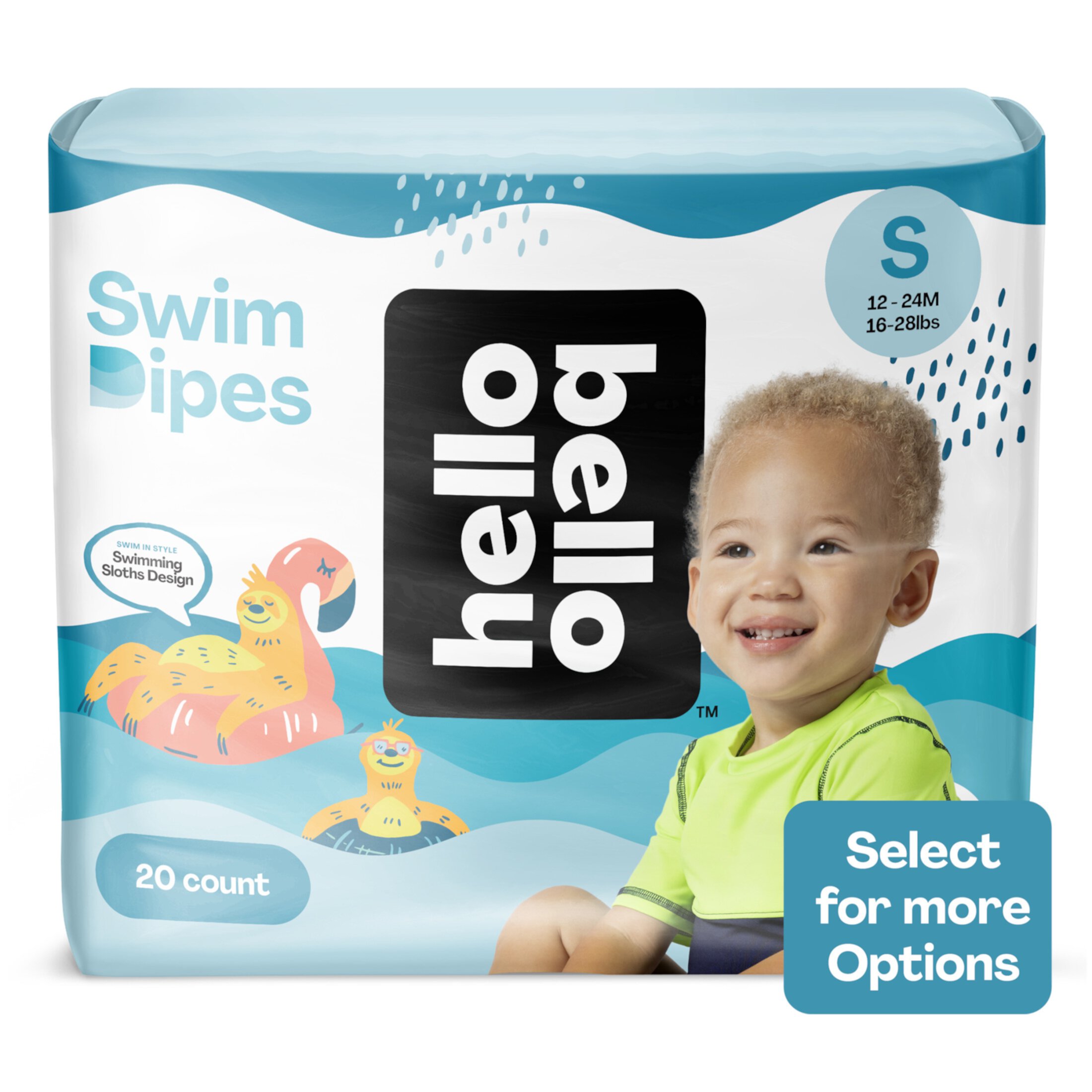 Hello Bello Swim Diapers, Small (Size 3) for Toddlers, 20ct Pack (Select for More Options) Hello Bello