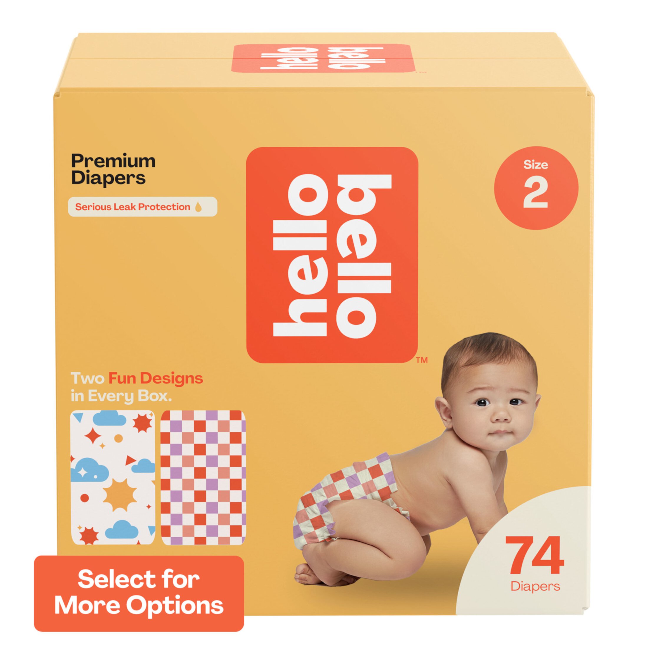 Hello Bello Premium Baby Diapers, Size 2 for Infants, 74 Count (Select for More Options) Hello Bello