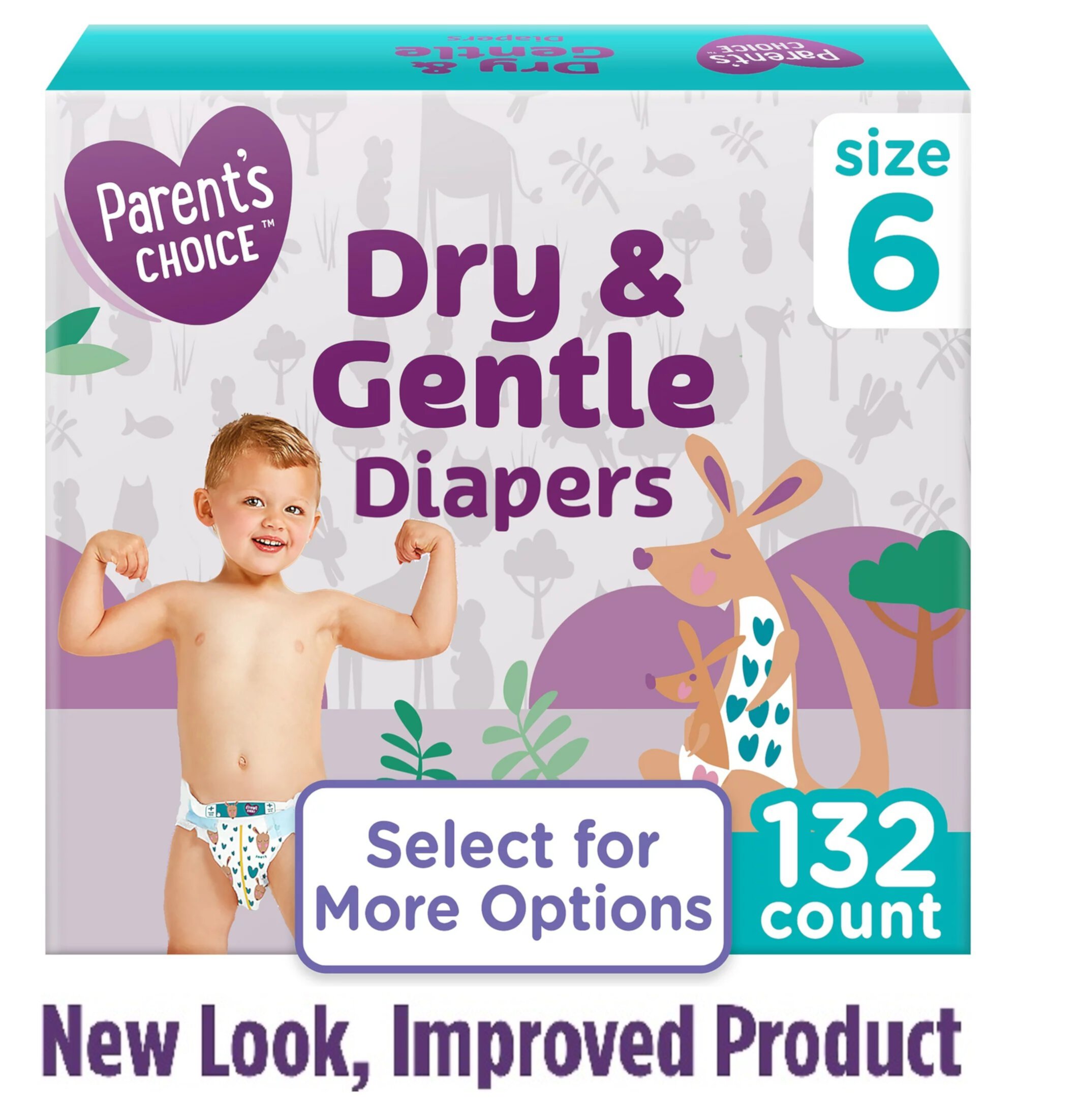 Parents Choice Dry & Gentle Diapers Size 6, Total 132 Ct HRYT