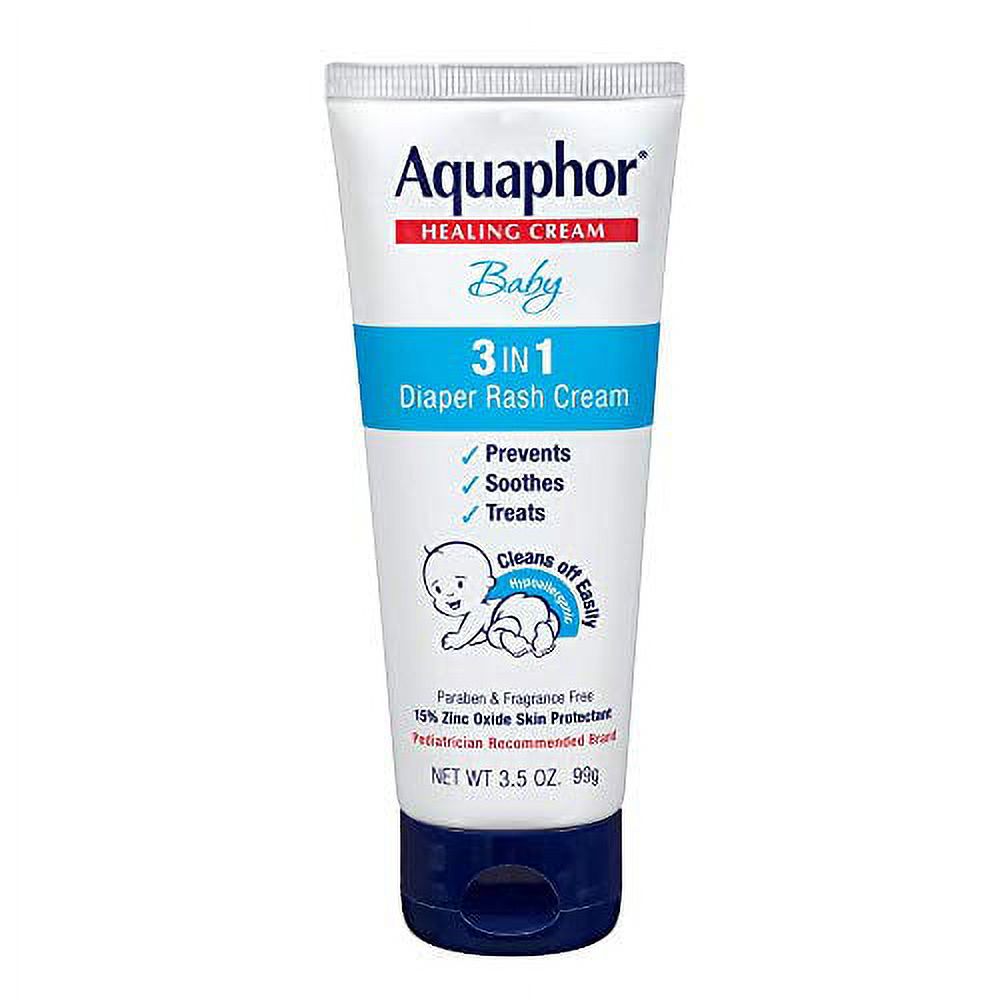 Aquaphor Baby Healing Cream 3 in 1 Diaper Rash 3.5 Ounce (100ml) (2 Pack) Visit the Aquaphor Store