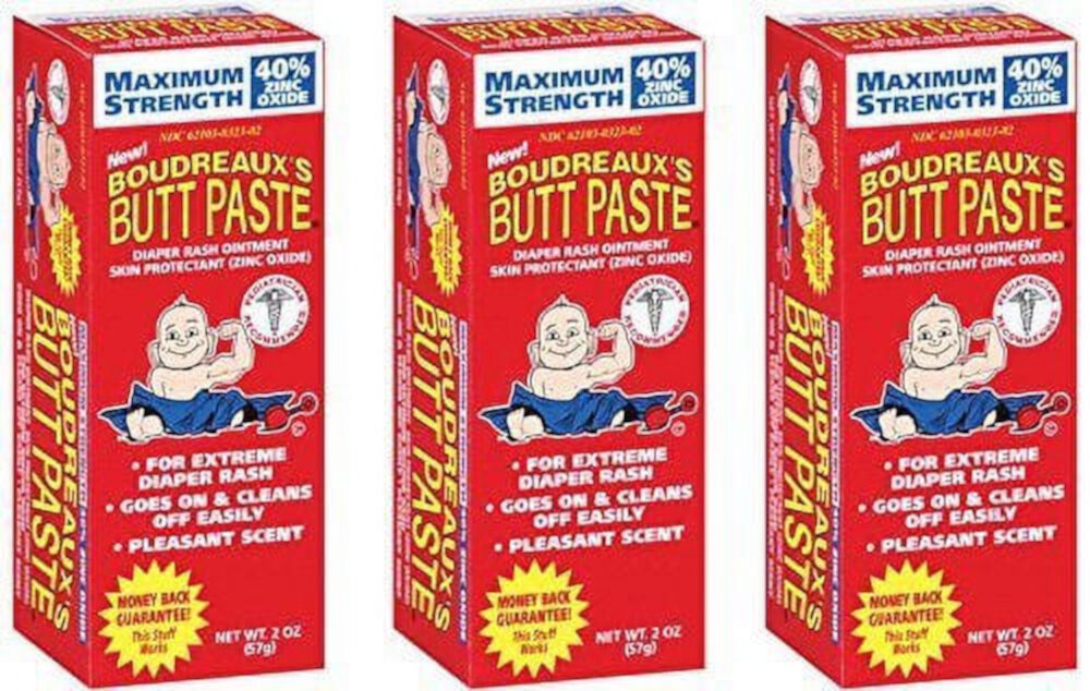 Boudreaux's Butt Paste Maximum Strength Diaper Rash Ointment, 2 Oz Tube, 3-Pack Visit the Boudreaux's Butt Paste Store