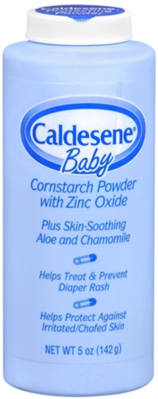 Caldesene Cornstarch Baby Powder with Zinc Oxide, Talc-Free Baby Powder, 5 Oz (4 Pack) Caldesene