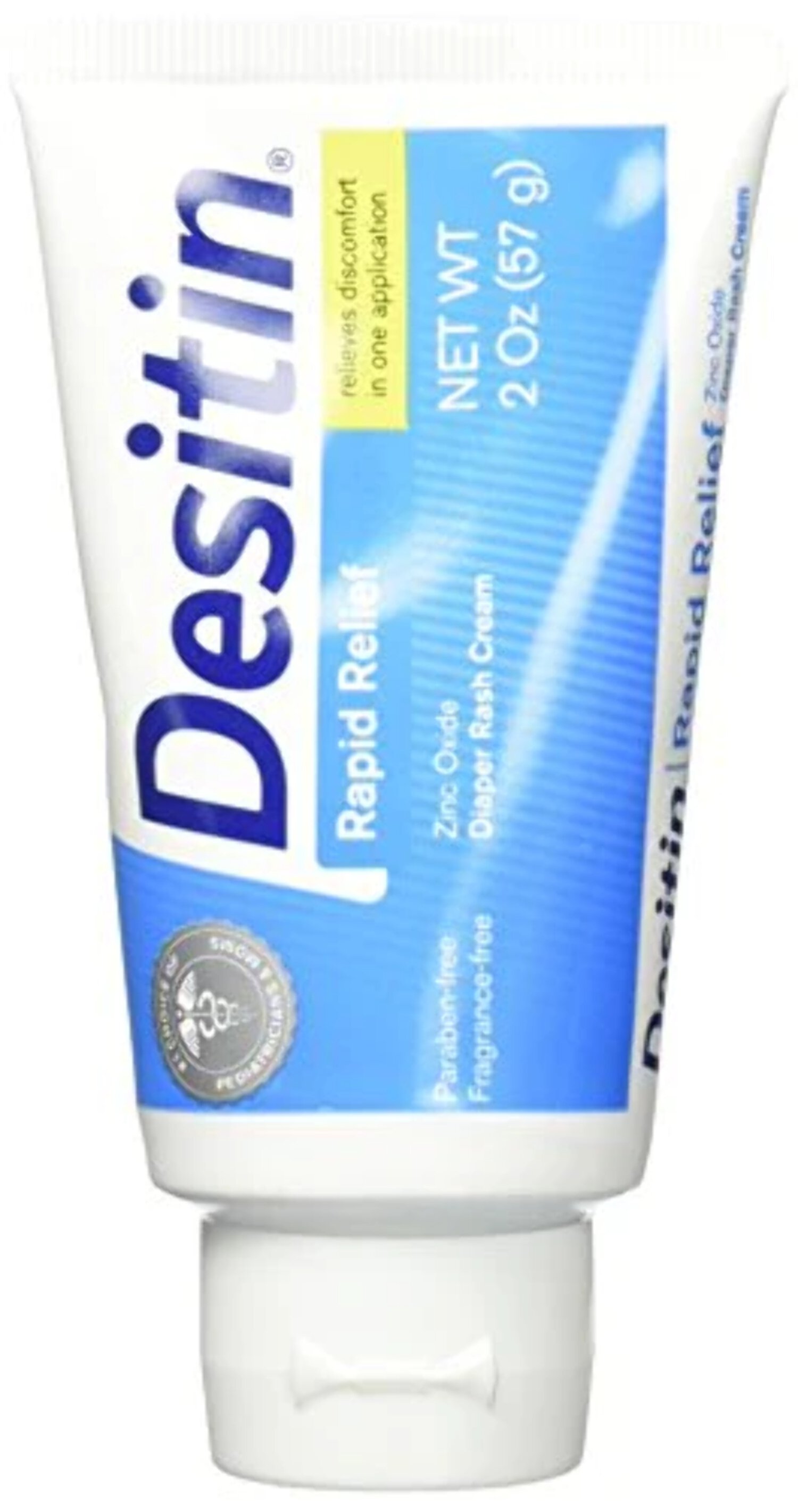 Desitin Rapid Relief Creamy Zinc Oxide Diaper Rash Cream, 2 Ounce (Pack of 2) Desitin