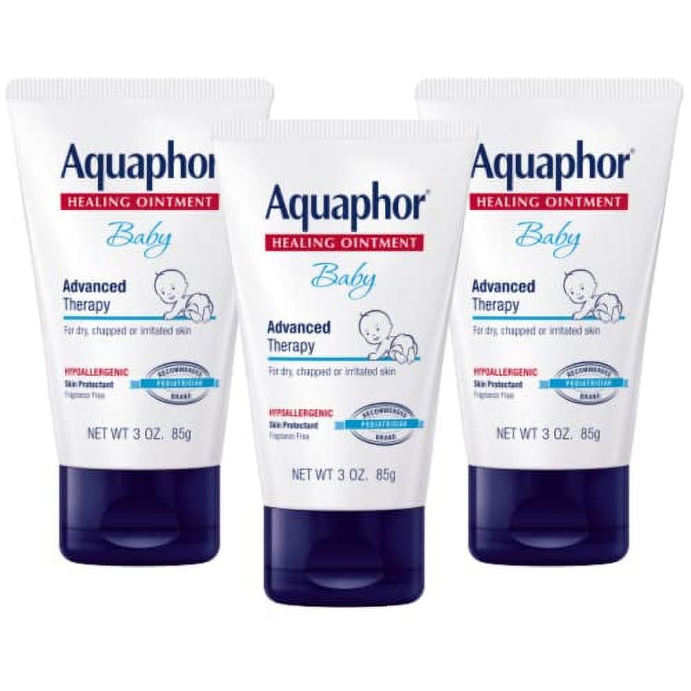 Aquaphor Baby Healing Ointment, Advanced Therapy for Chapped Cheeks and Diaper Rash, 3 Ounce (Pack of 3) Visit the Aquaphor Store