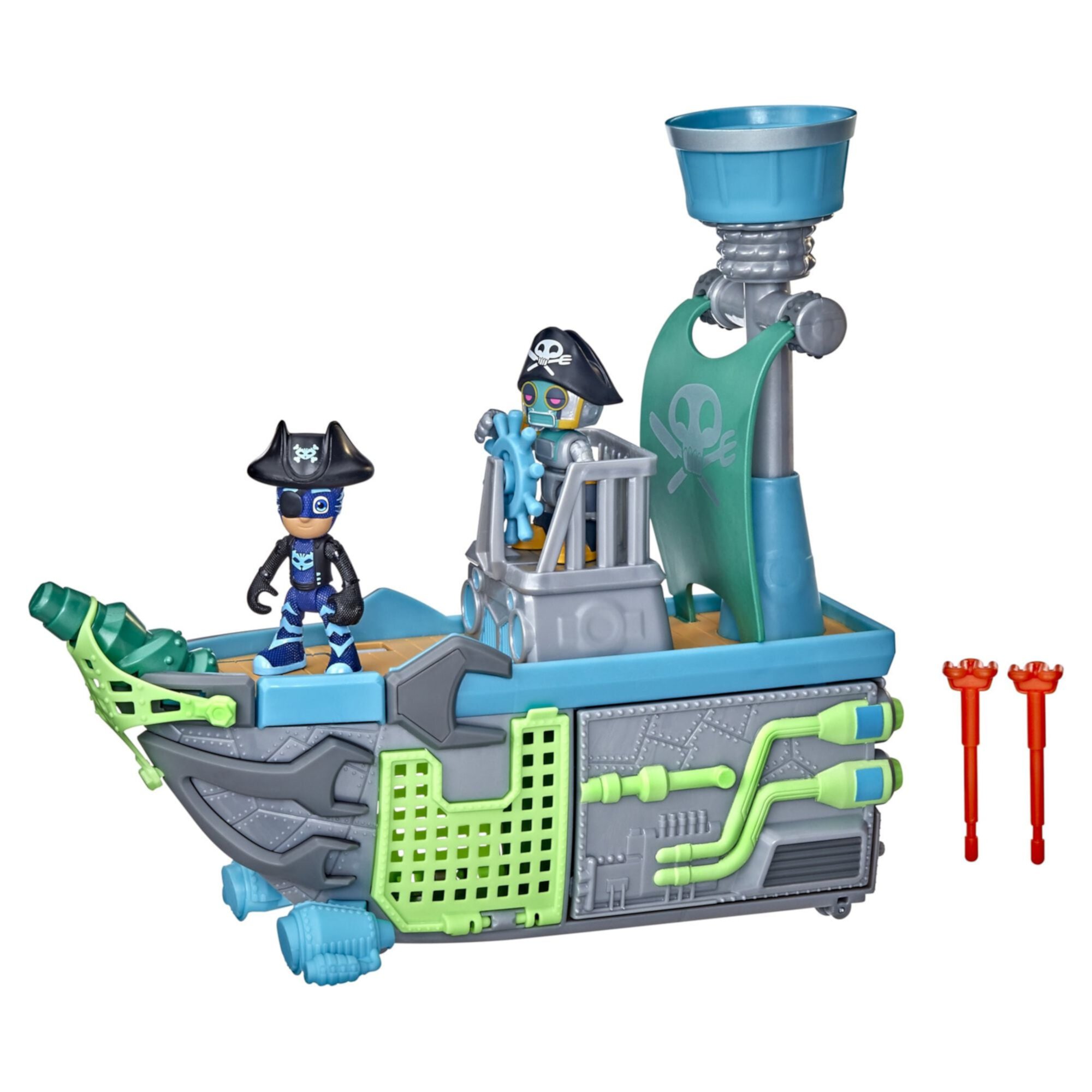 PJ Masks Sky Pirate Battleship Preschool Playset with 2 Action Figures PJ Masks