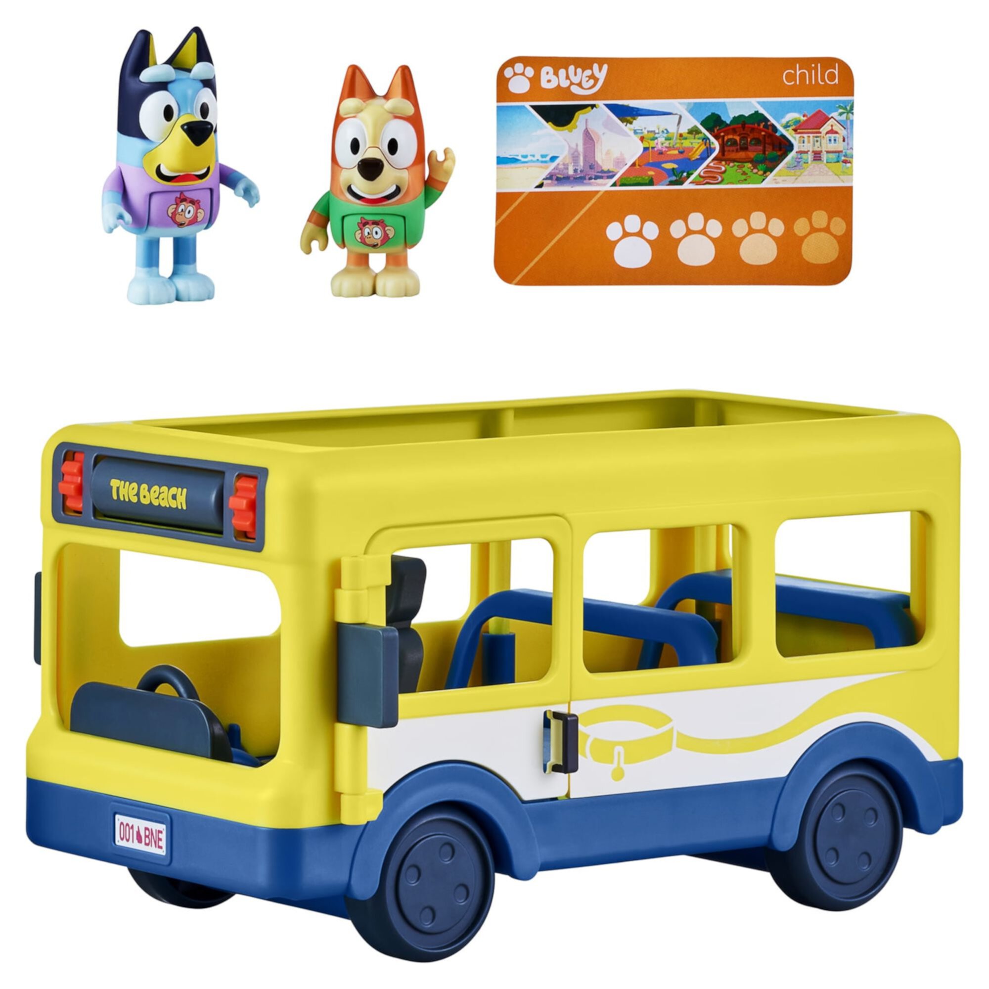 Bluey, Adventure Bus, Bus Vehicle Bluey and Bingo 2.5-3" Figures, 1 Accessory, Preschool, Ages 3+ Bluey