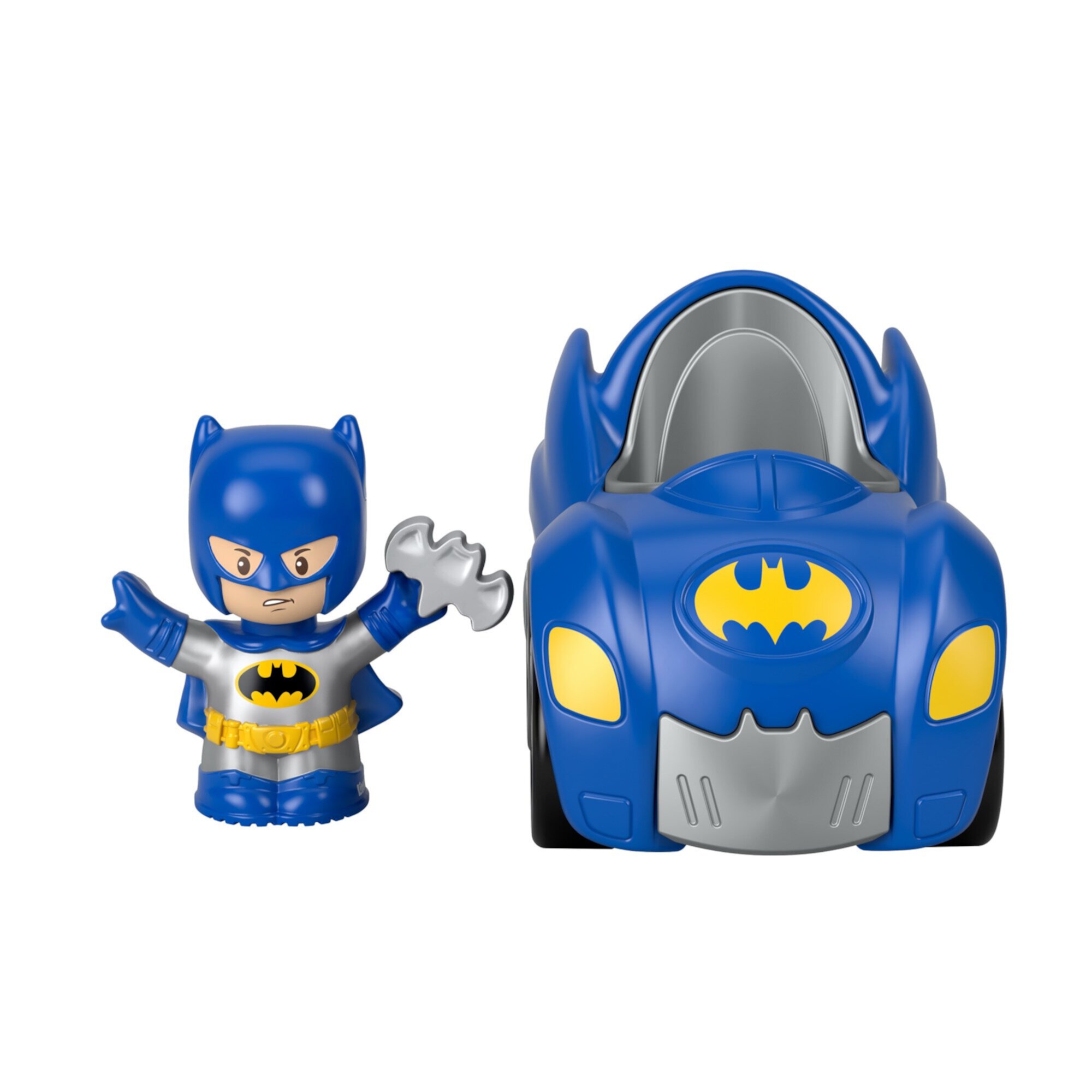 Little People DC Super Friends Batmobile & Batman Figure Car Vehicle Playset (2 Pieces) Little People