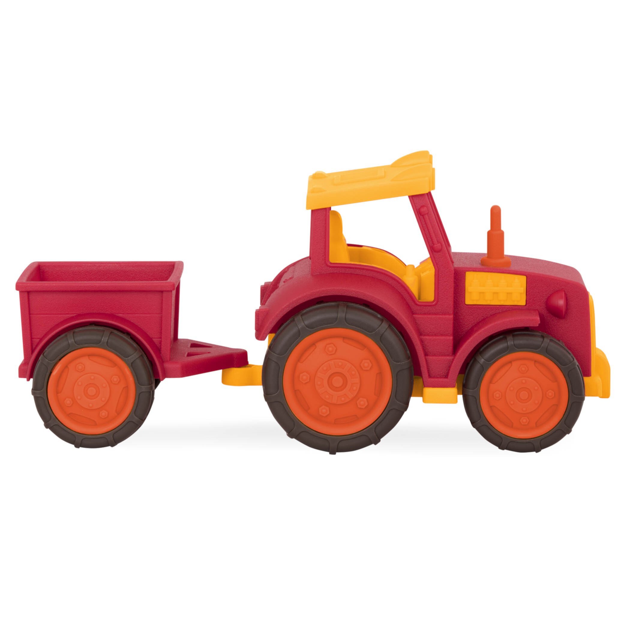 Battat Tractor & Trailer Farm Truck with Removable Trailer, Toddler and Preschool Toys Battat