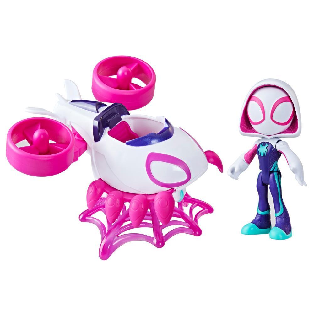 Marvel Spidey and His Amazing Friends Ghost-Spider Copter Set, Action Figure, Vehicle, and Accessory, Christmas Gifts for Kids Marvel