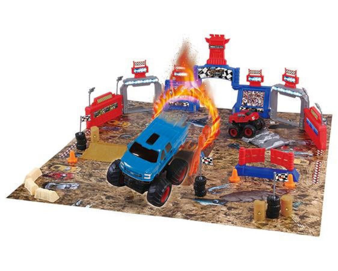 54pcs Monster Truck Mayhem Friction Play Set - 2pack Ford Ford