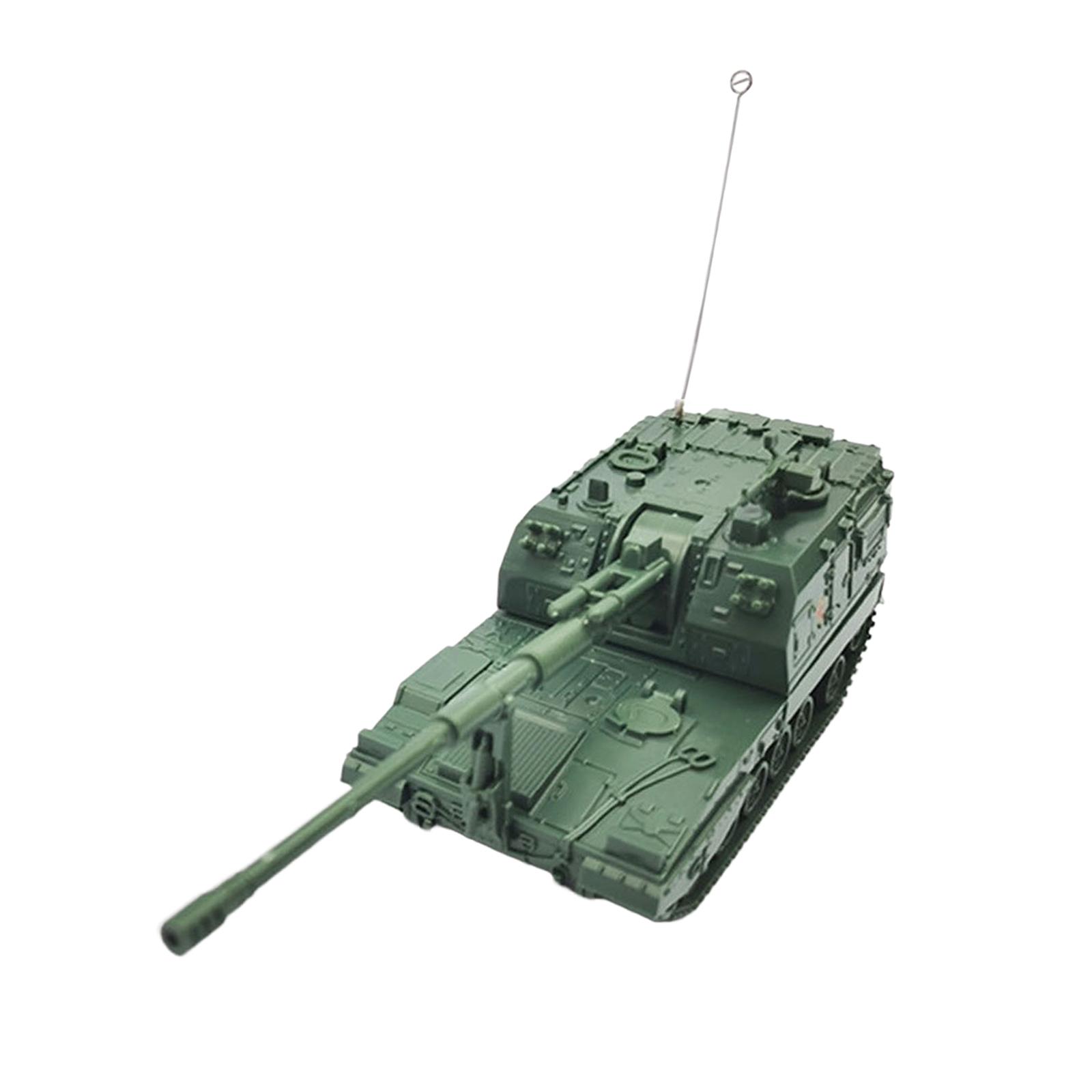 1:72 Miniature Armored Tank Models Building Model Kits Puzzle Tracked Crawler Chariot for Adults Gift Collectibles Kids Education Toy PLZ05 Green STARTIST