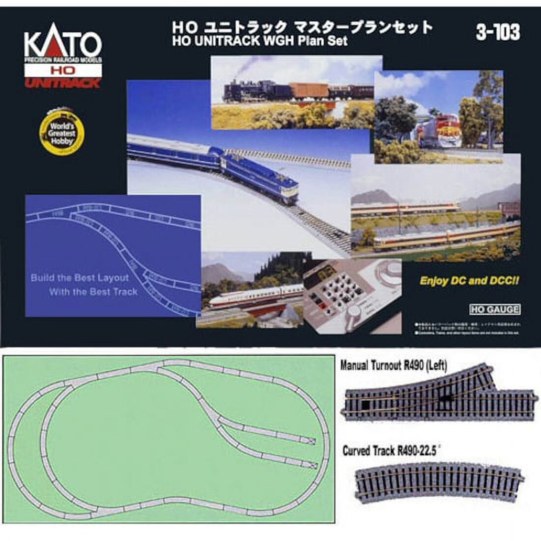 Kato HO Unitrack WGH Plan Set KATO