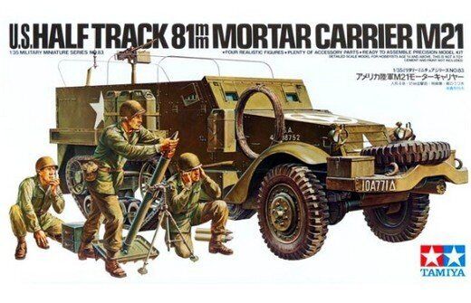 Tamiya 35083 US Army 81mm Mortar Carrier M21 Halftrack 1/35 Scale Model Kit Tamiya