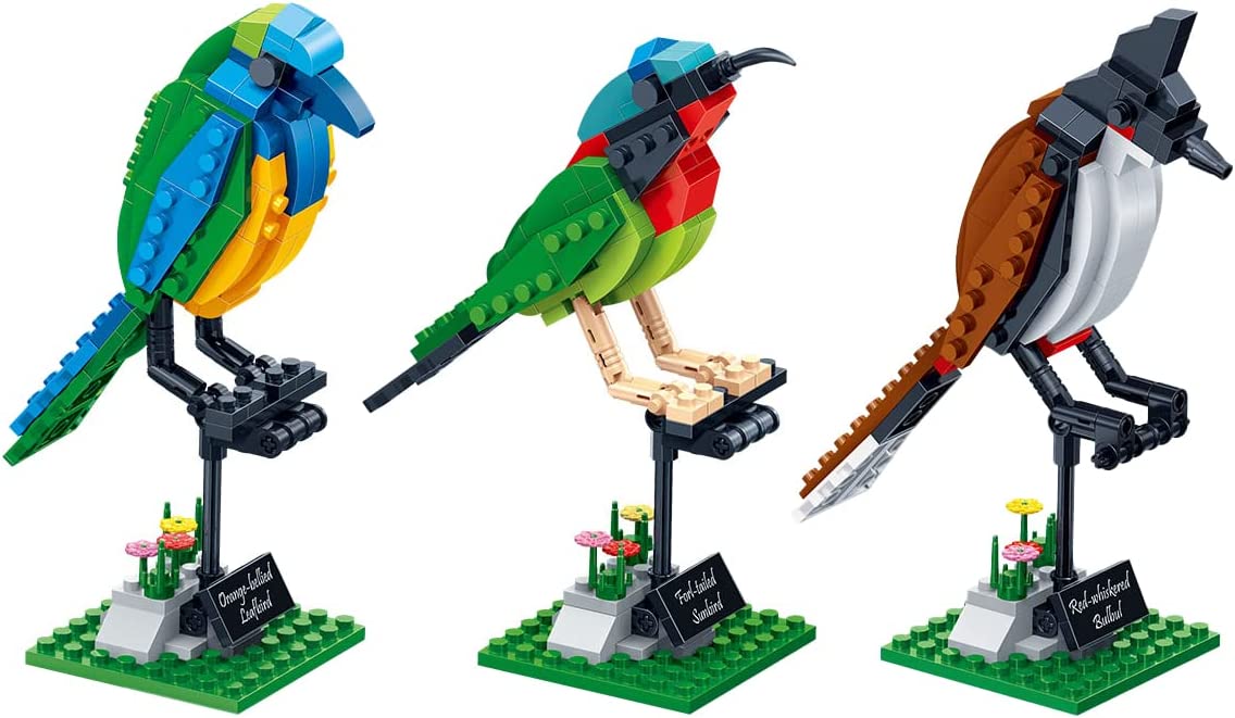 Birds Model Building Block Kit - 408 Pieces Apostrophe Games