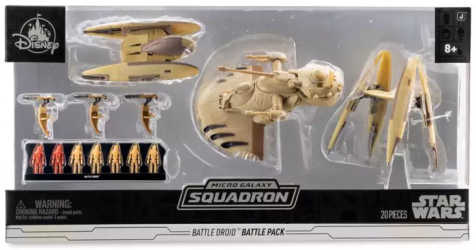 Star Wars Micro Galaxy Squadron Battle Droid Battle Pack (7 Battle Droids, 2x Vulture Droids, 3x STAPs & 1 AAT Battle Tanks ) Jazwares