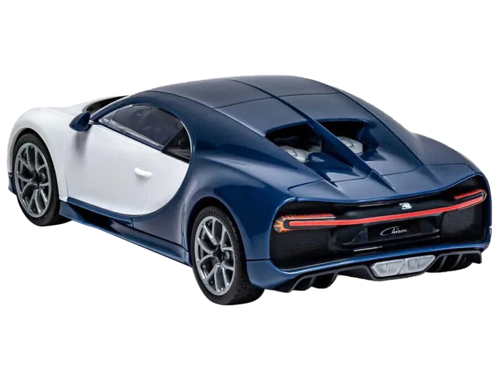 Bugatti Chiron White / Blue Snap Together Skill 1 Model Kit by Airfix Quickbuild Airfix