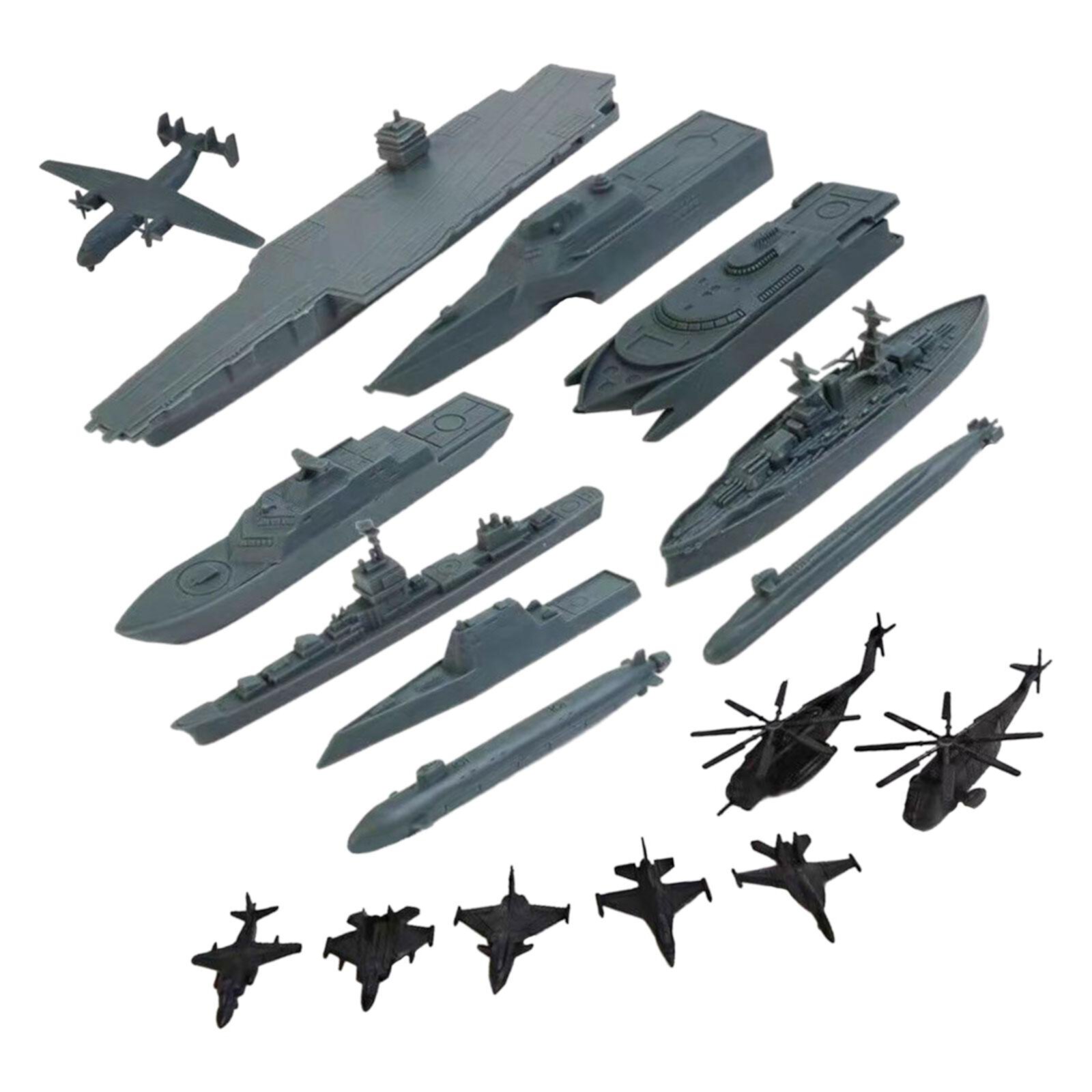 PETSOLA 17Pcs Submarine Toy Aircraft Carrier Toy for Collection Model Toy Kits Naval Ship Play Set Model Warships Ship Kits for Adult PETSOLA