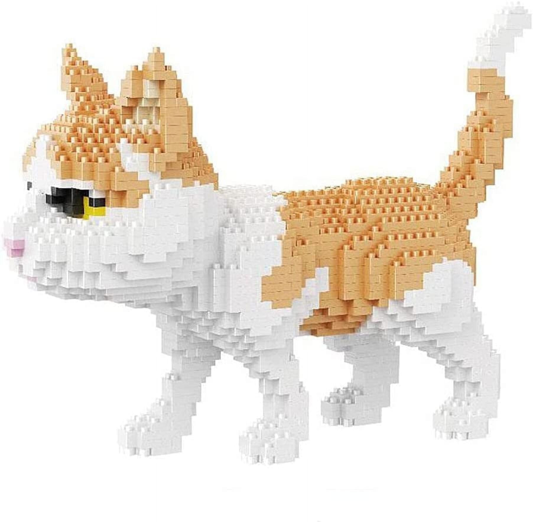 Syrinx Cartoon Cat Building Blocks for Kids, Compatible with Lego - Mini 3D Tabby Cat Bricks Gift Toy Model Educational Toys Gifts (1390Pcs) SYRINX