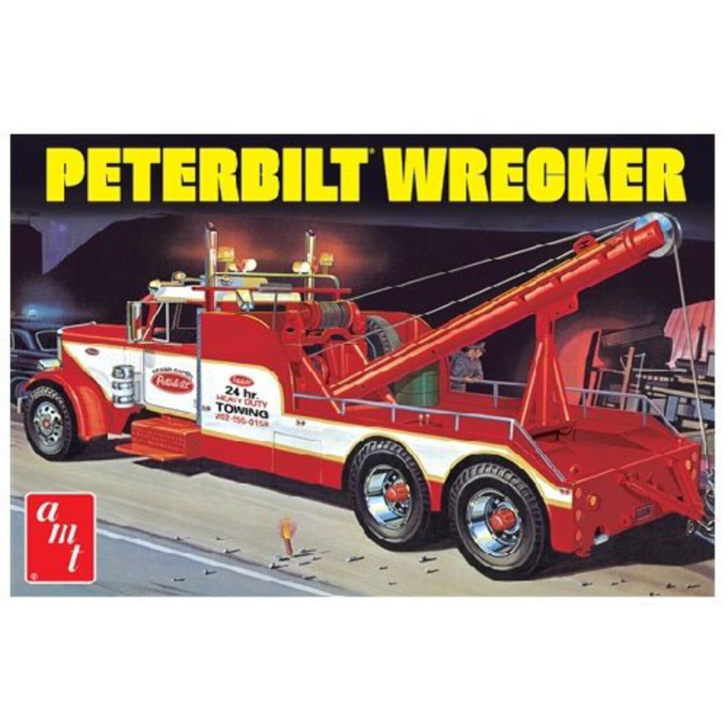 AMT Peterbilt 359 Wrecker Model Kit - 1/25 Scale Buildable Tow Truck for Kids and Adults Unknown