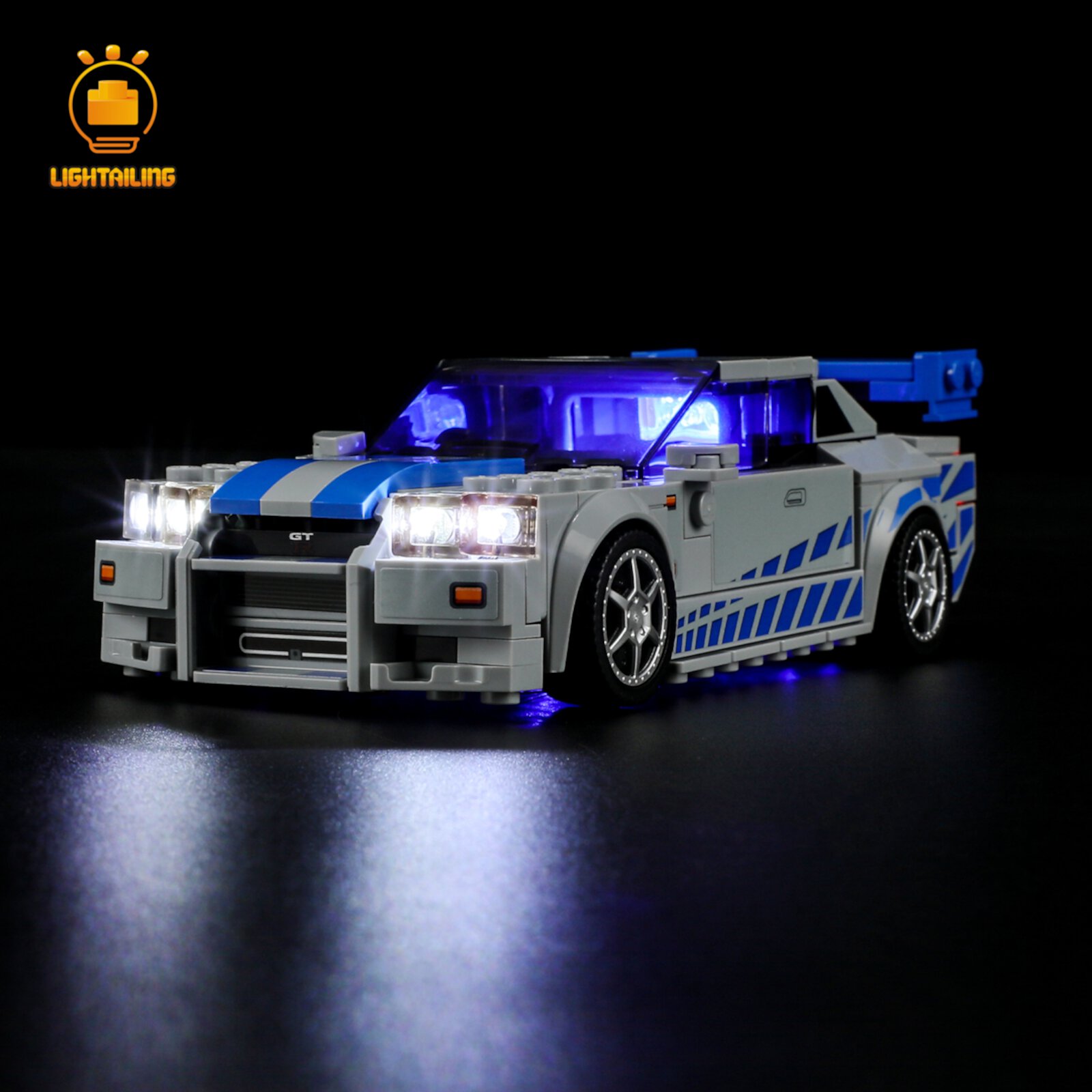 LIGHTAILING Led Light Kit for LEGO Speed Champions 2 Fast 2 Furious Nissan Skyline GT-R (R34) 76917 Building Toy Set(Not Include the Model) Lightailing