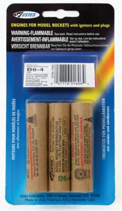 Estes® B6-4 Model Rocket Engines (6 pk) Estes