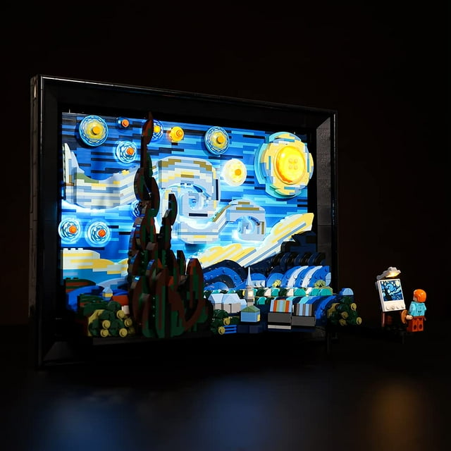 Kyglaring LED Lighting Kit Only Lights Set Designed for Lego Vincent Van Gogh - The Starry Night 21333 Model Building Set - Without Lego Set (Classic Version) KYGLARING