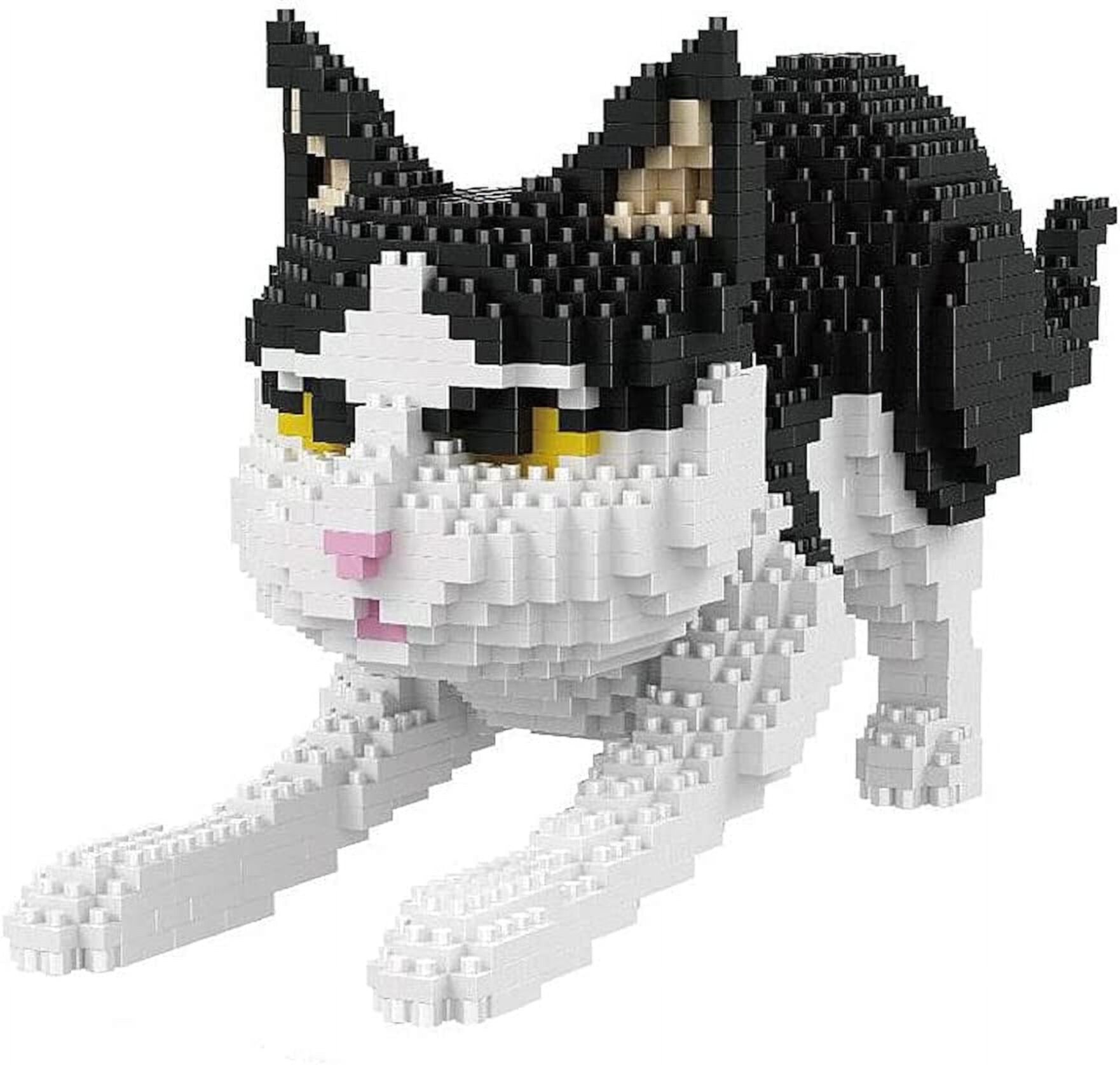 Syrinx Cartoon Cat Building Blocks for Kids, Compatible with Lego - Mini 3D Tabby Cat Bricks Gift Toy Model Educational Toys Gifts (1390Pcs) SYRINX